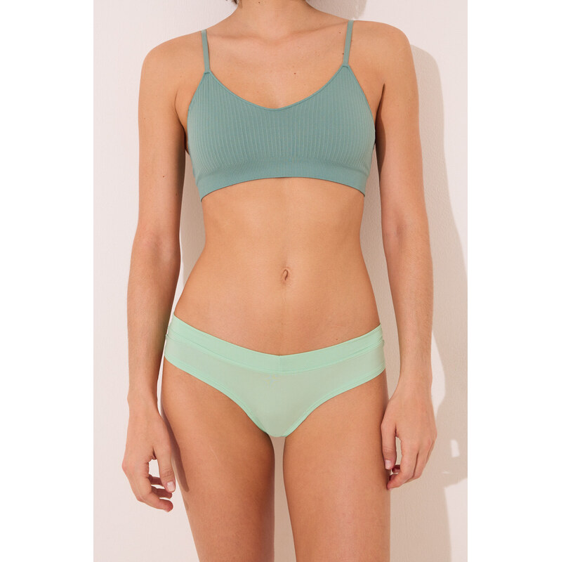 womensecret Široké zelené brazílske nohavičky 64121306