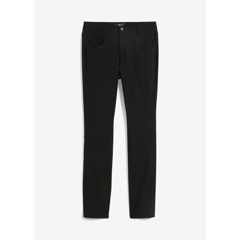 bonprix Bengalínové strečové nohavice rovné, farba čierna 44731970