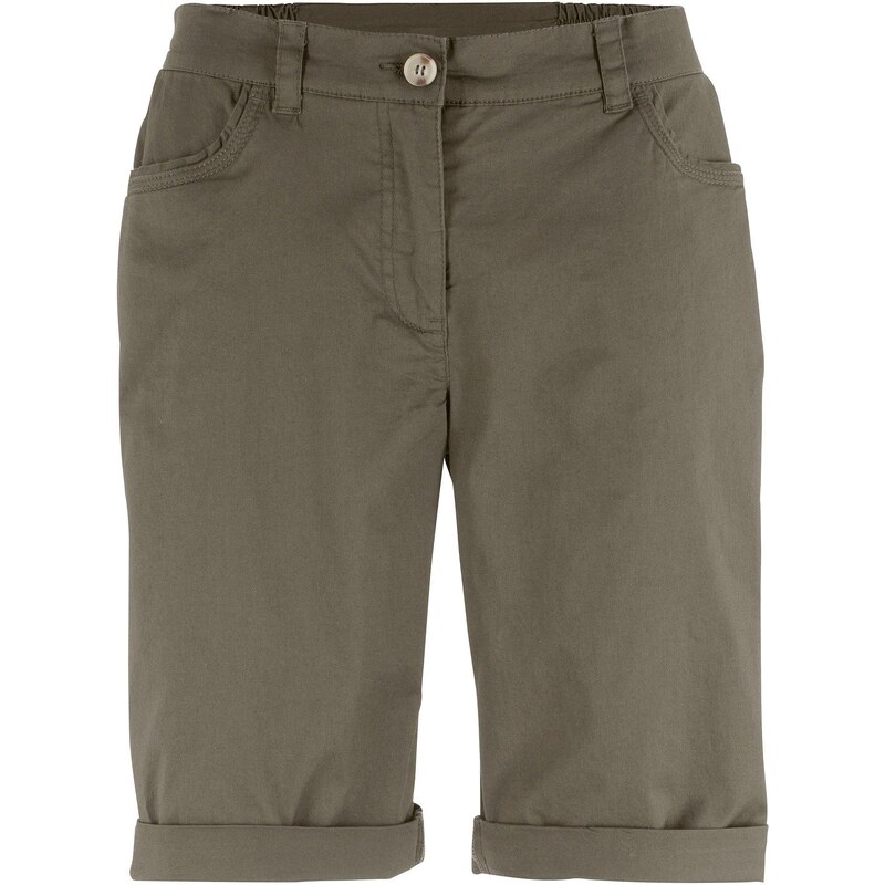 bonprix Bermudy pepertouch s pohodlným pásom, farba zelená 44981866