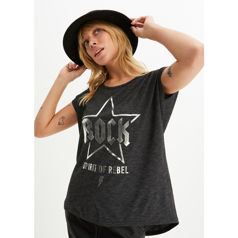 bonprix Tričko, dlhé, s jemného viskózového mixu, farba čierna 44733177