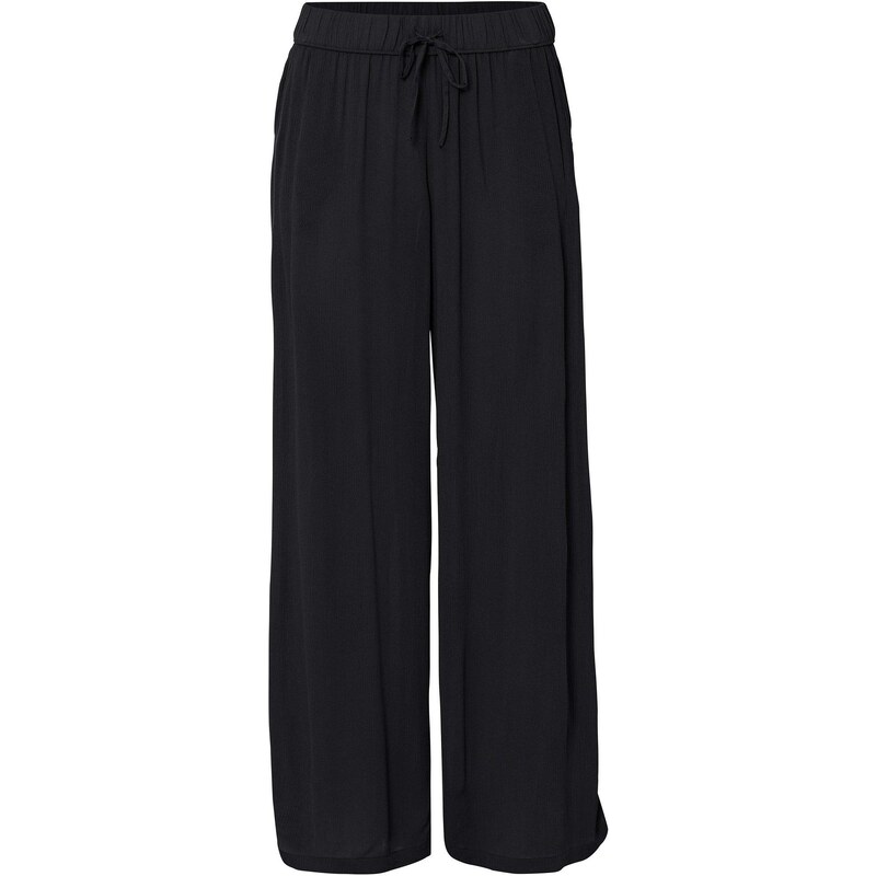 bonprix Nohavice bez zapínania z viskózy, farba čierna 45823999