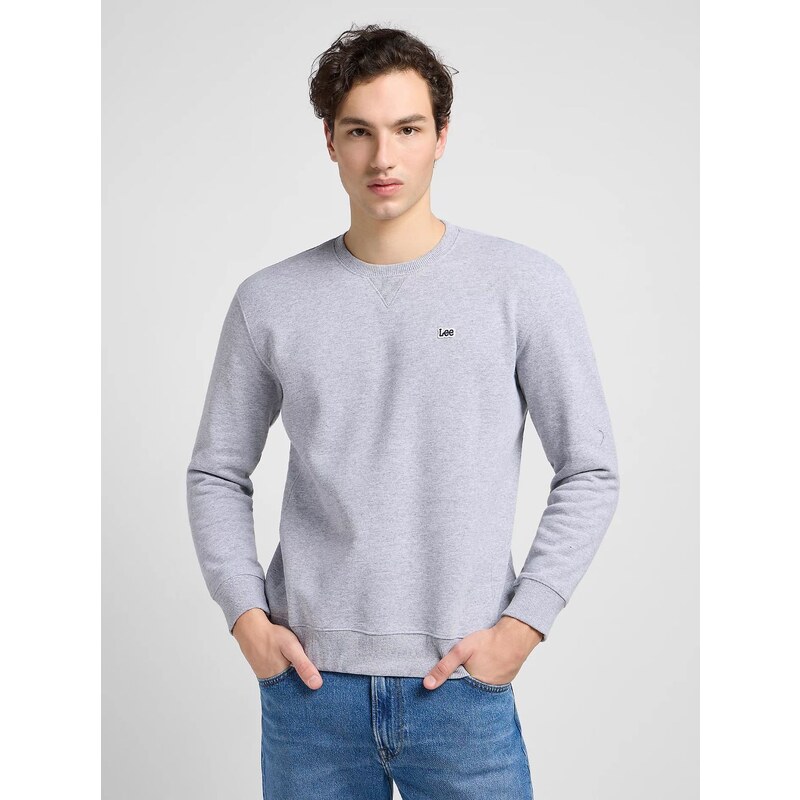 Pánska mikina LEE PATCH CREW SWS GREY MELE 112121797 64135620