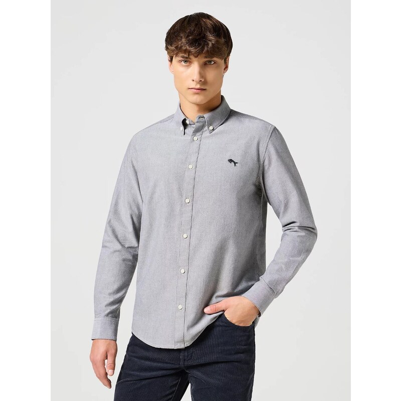 Pánska košeľa WRANGLER OXFORD SHIRT GREY 112357230 64135617