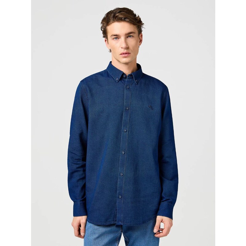Pánska košeľa WRANGLER OXFORD SHIRT INDIGO OXFORD 112364234 64135618