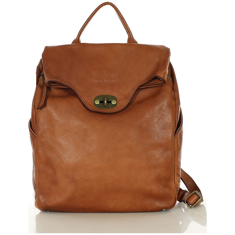 MARCO MAZZINI Karamelovo-hnedý minimalistický batoh (v71d) 22264074