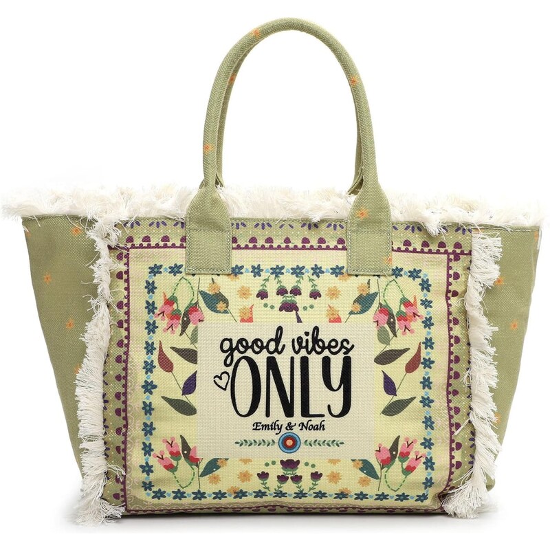 Emily & Noah Shopper Elea limetková / zmiešané farby 64131349