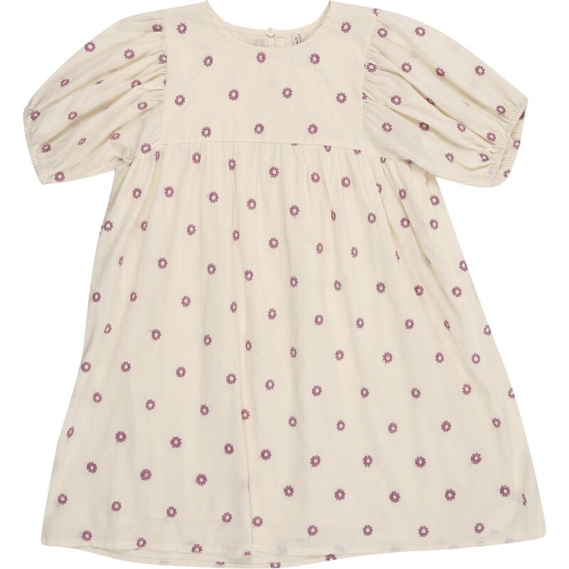 Only Mini Šaty KMGFILUCA krémová / fialová 64131534