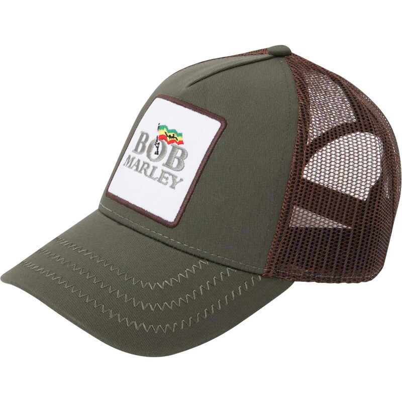 AMPLIFIED Čiapka Bob Marley čokoládová / zelená / nefritová / biela 64131669