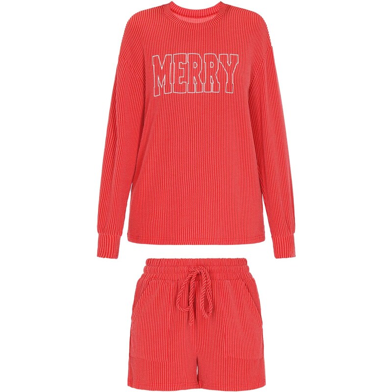 swirly Pyžamo červená / biela 65874758