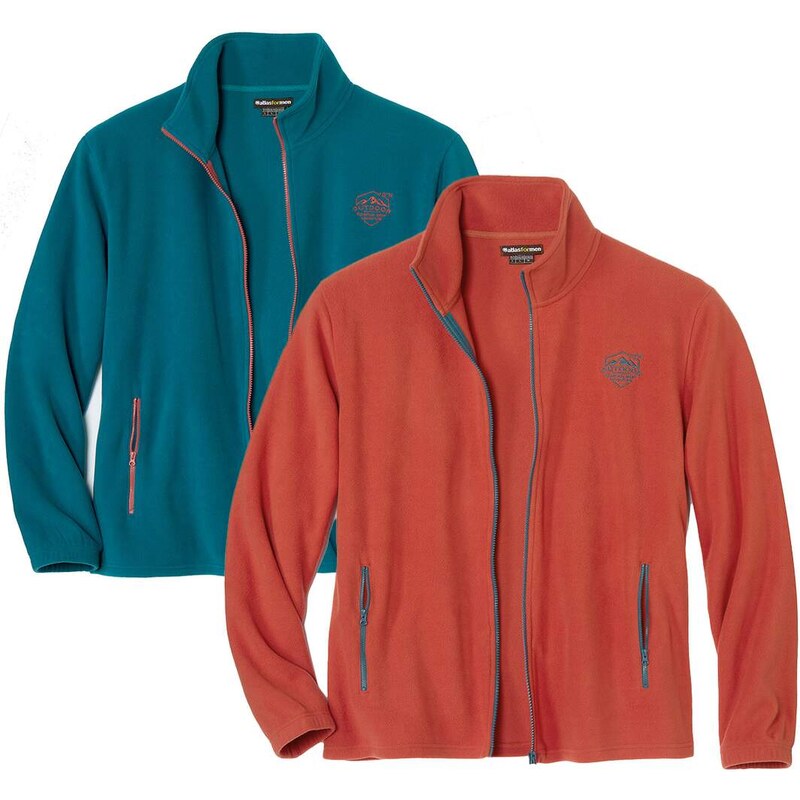 Sada 2 mikroflísových mikín Outdoor Atlas For Men Oranžová 64129965