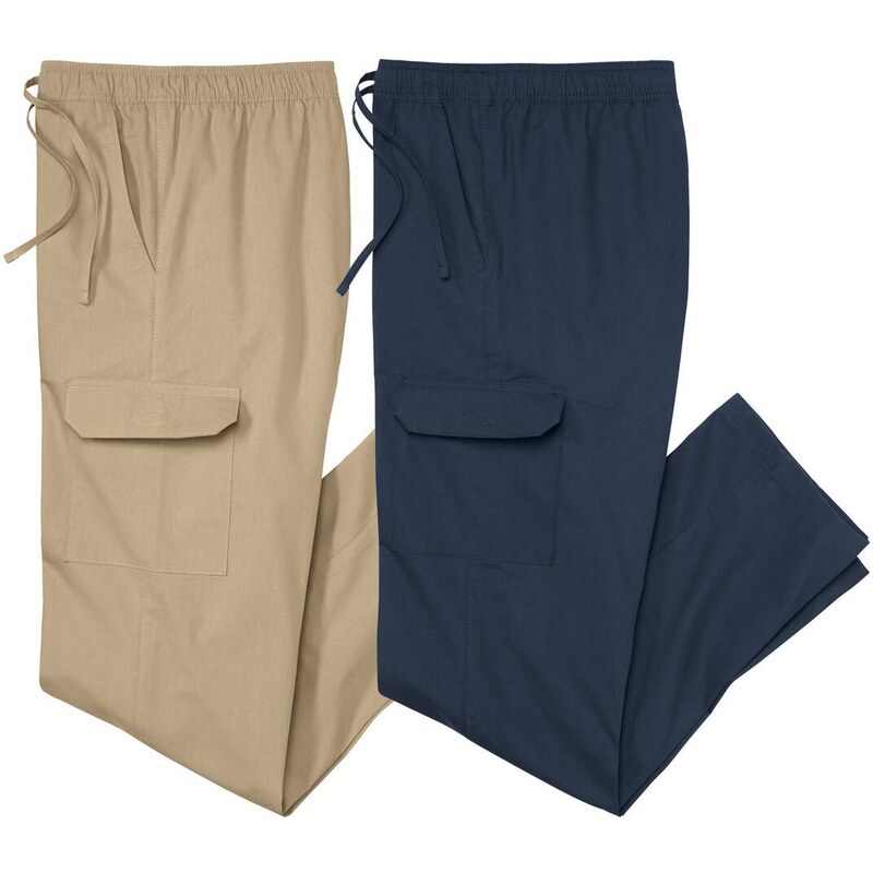 Sada 2 voľnočasových kapsáčových nohavíc Atlas For Men Modrá 64129976