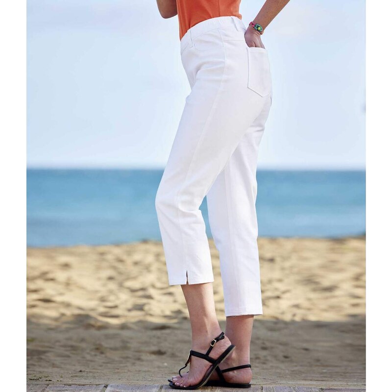 Pružné 7/8-inové nohavice Atlas For Men Biela 49153350