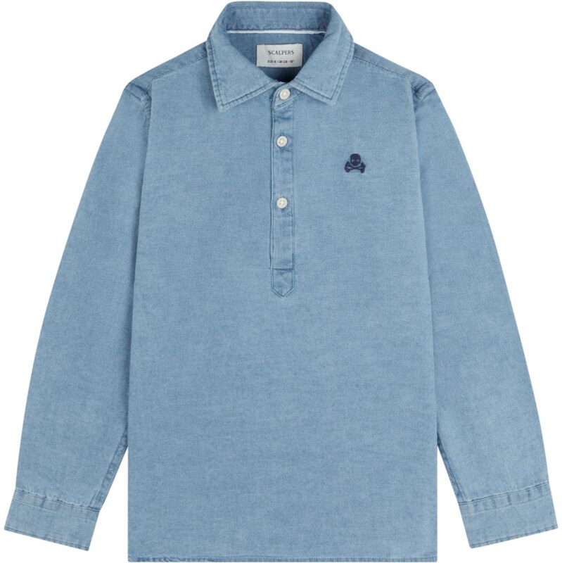Scalpers Košeľa Polera modrá 65879115