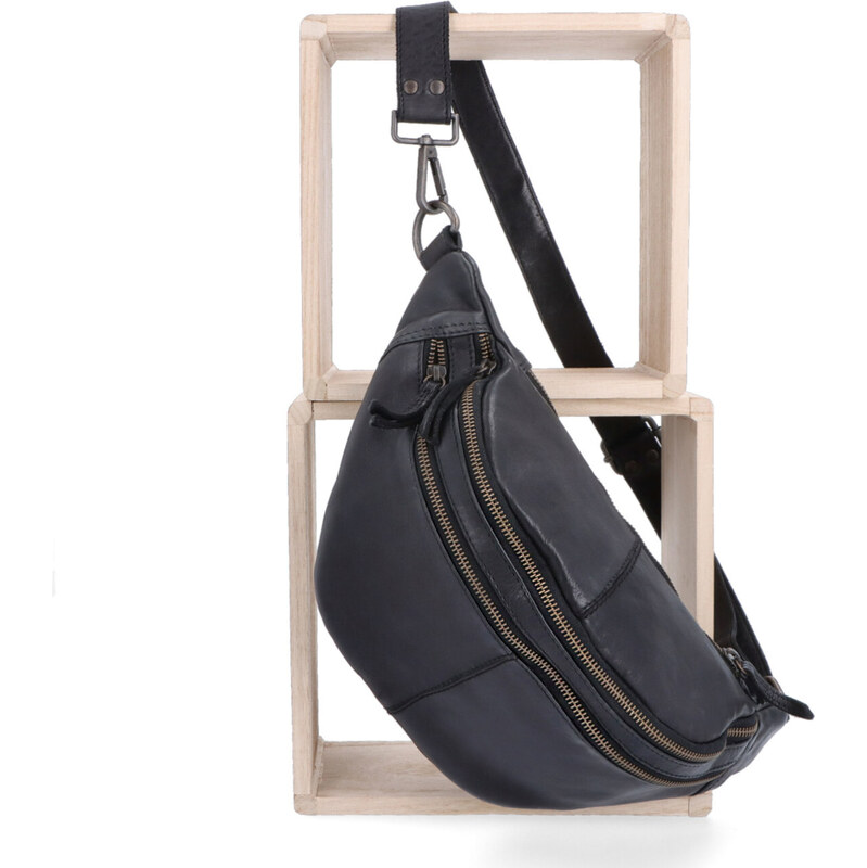 Kožená ľadvinka crossbody Noelia Bolger čierna NB 2035 C 64132415