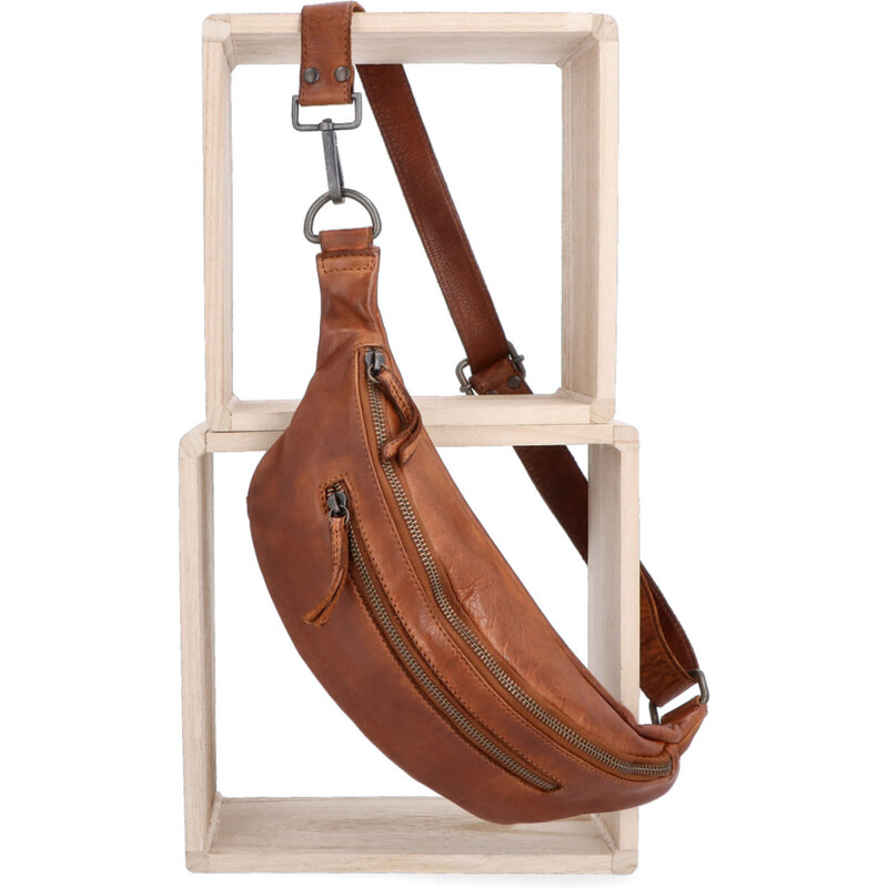 Kožená ľadvinka crossbody Noelia Bolger koňaková NB 2402 KO 64132416