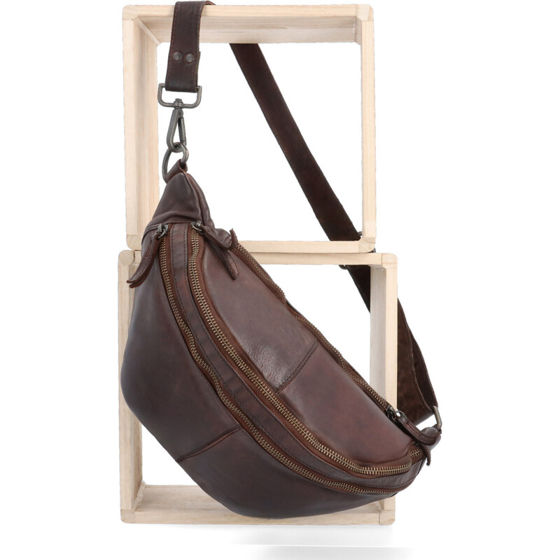 Kožená ľadvinka crossbody Noelia Bolger hnedá NB 2035 H 64132417