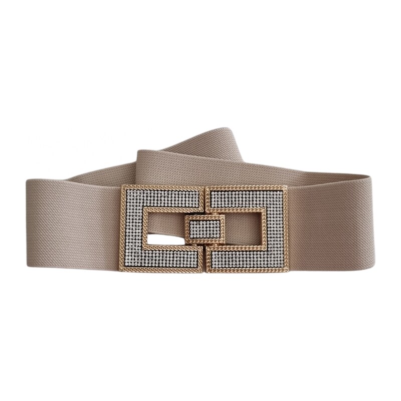 Katrins Fashion Gumičkový béžový opasok s prackou 64141755