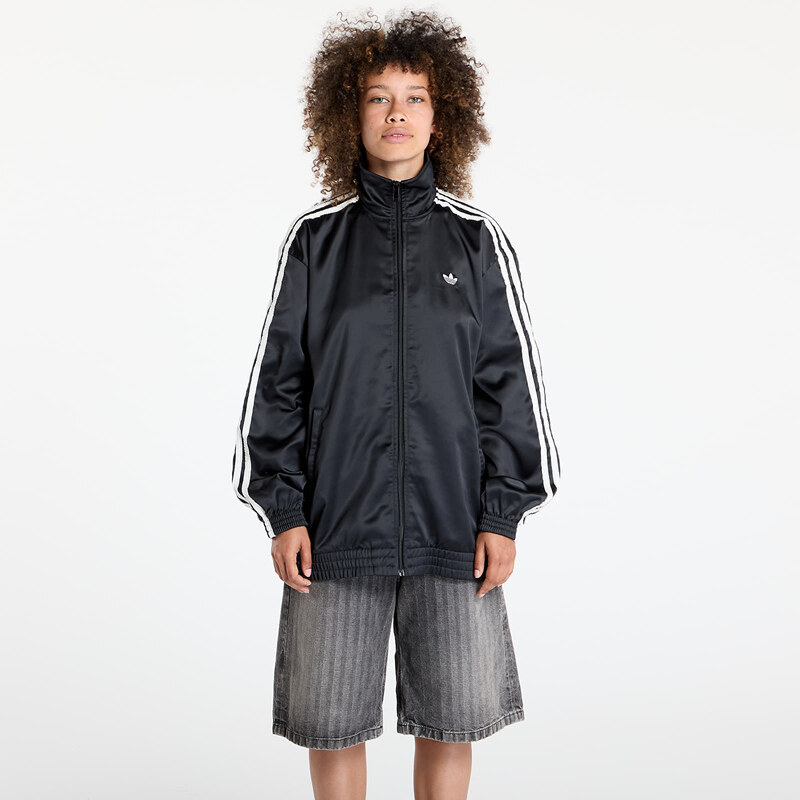Bunda adidas Originals Satin Firebird Track Top Ruffle 3-Stripes Black 64142003