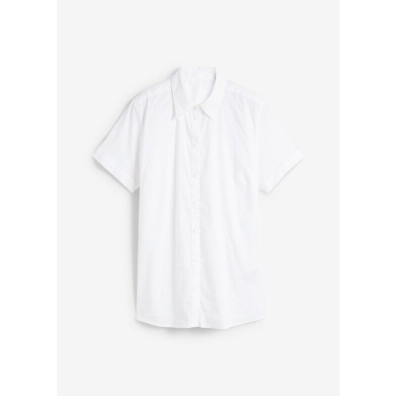 bonprix Strečová blúzka s krátkym rukávom z bavlneného mixu, farba 44916075