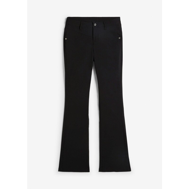 bonprix Bengalínové strečové nohavice rozšírené, farba čierna 48491855