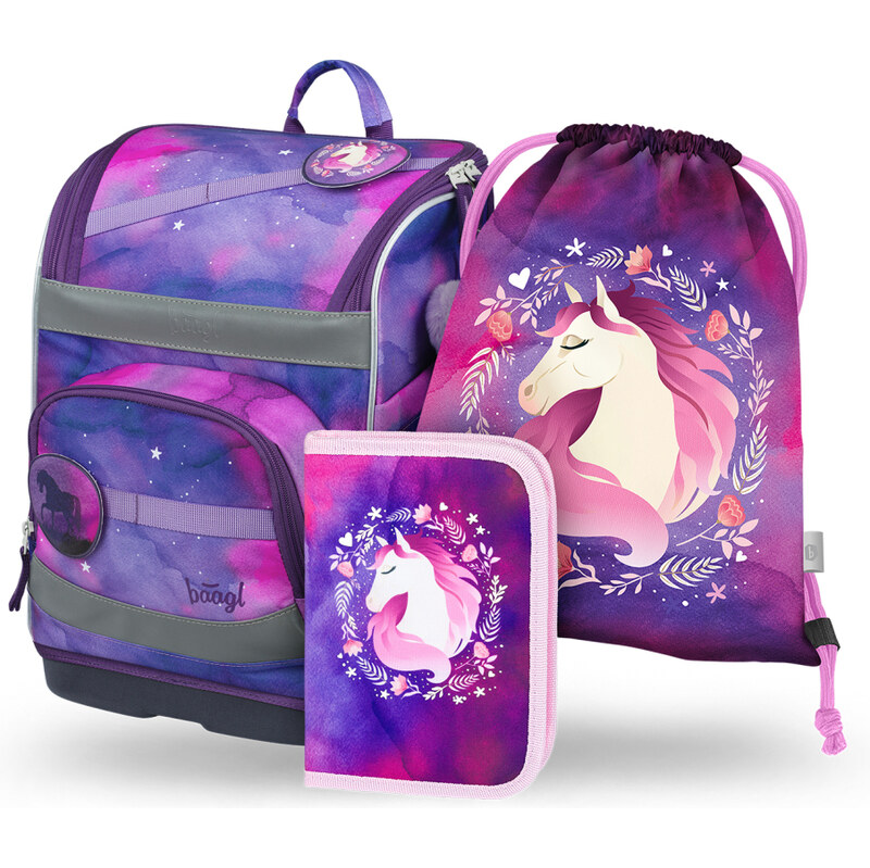 BAAGL SET 3 Zippy plus Kůň: aktovka, peračník, vrecko 64414649