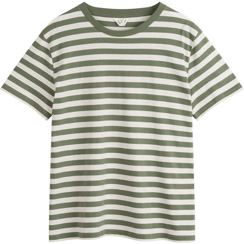 MELA Tričko Sadhil olivová / biela 65052262