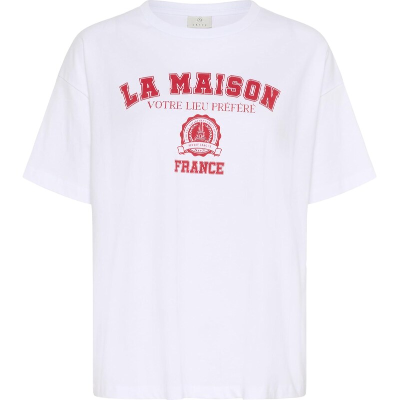 Kaffe Tričko červená / biela 64146833