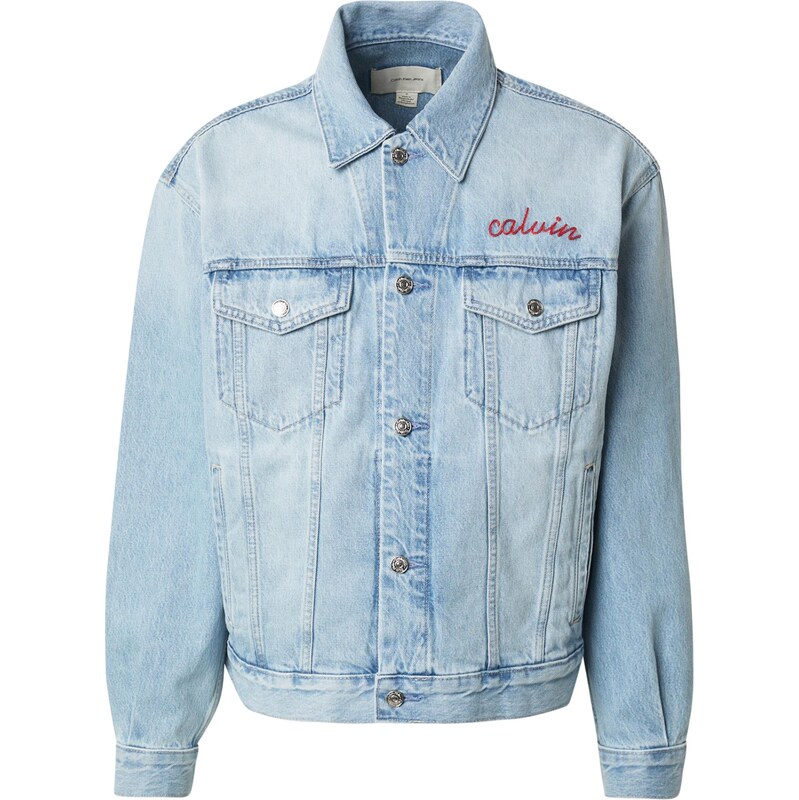 Calvin Klein Jeans Prechodná bunda 90S modrá denim / červená 64147102