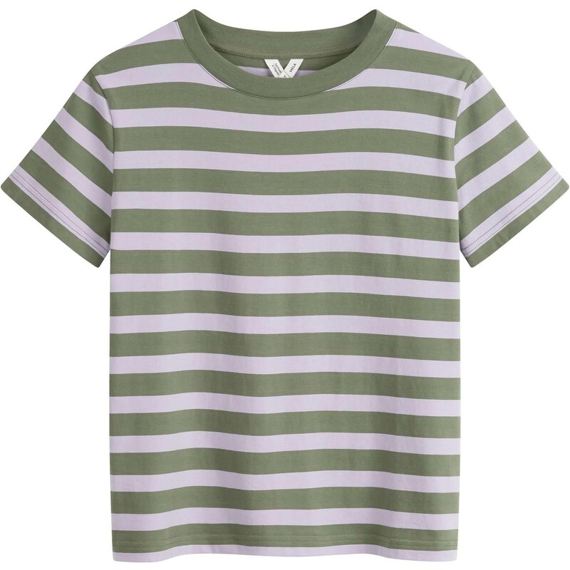 MELA Tričko KHIRA olivová / biela 65652805