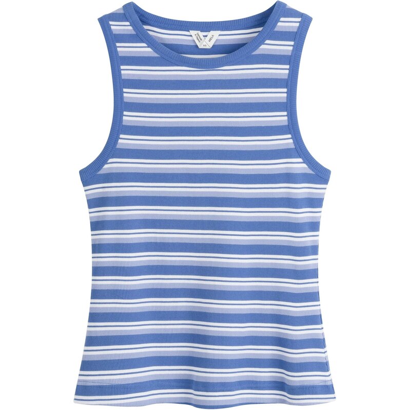 MELA Vyšívaný top DRISNA modrá / biela 65652857
