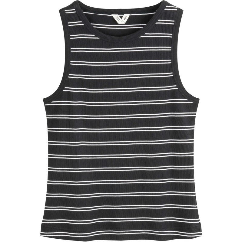 MELA Vyšívaný top DRISNA čierna / biela 65652861