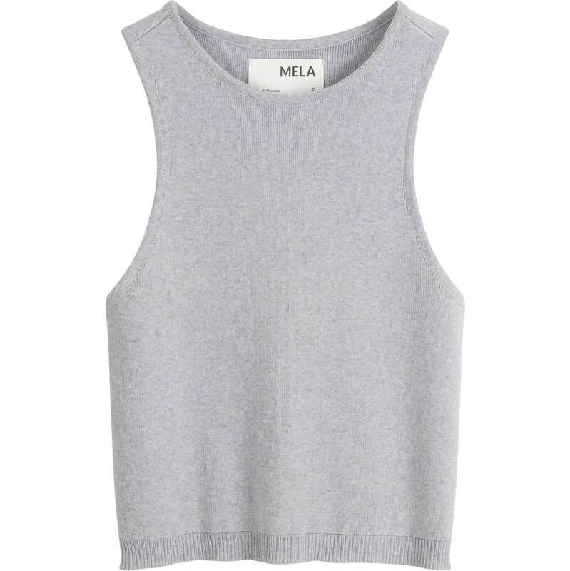 MELA Vyšívaný top NIKARA sivá melírovaná 65652880