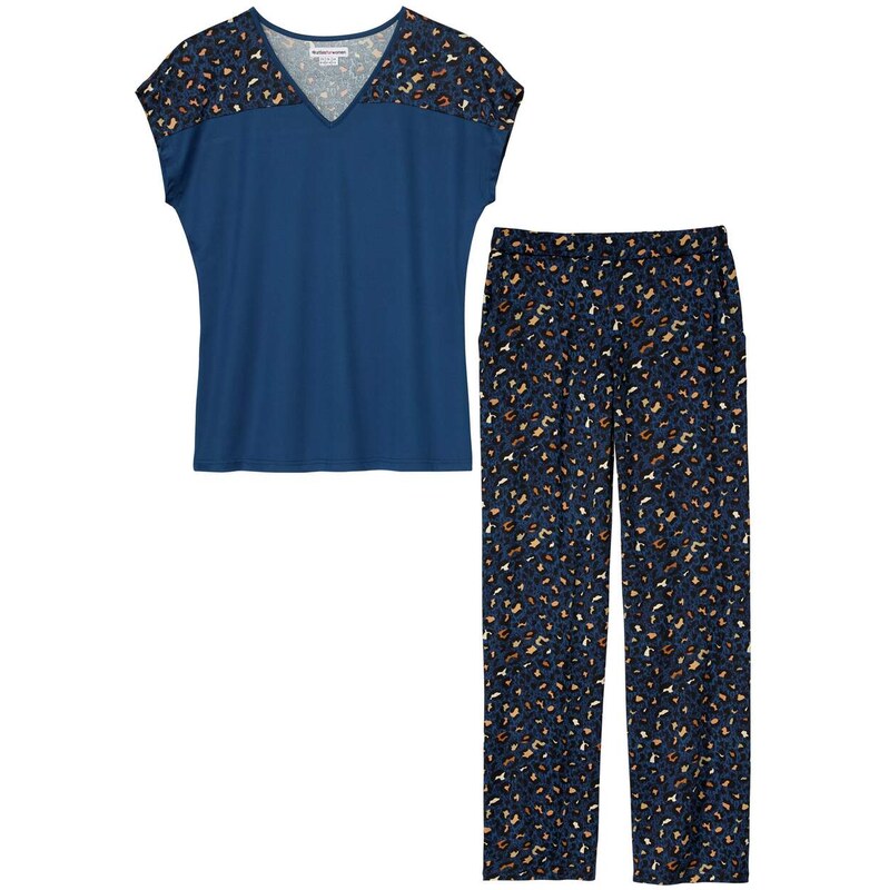 Splývavá súprava s leoparďou potlačou Atlas For Men Modrá 64147184