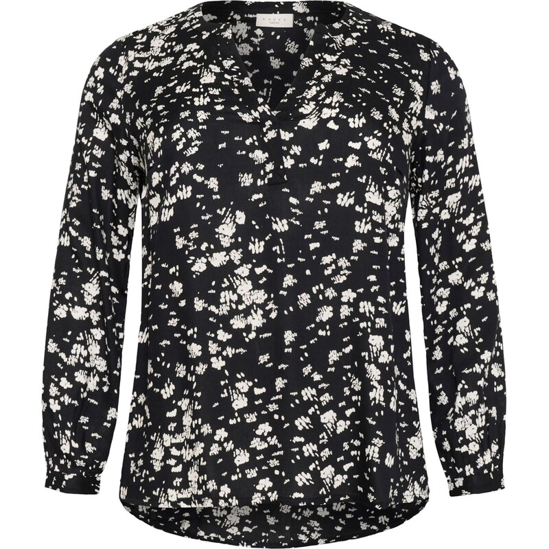 KAFFE CURVE Blúzka Bella čierna / biela 65878152