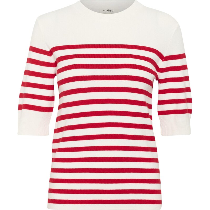 SOAKED IN LUXURY Sveter SLSpina červená / biela 65879934