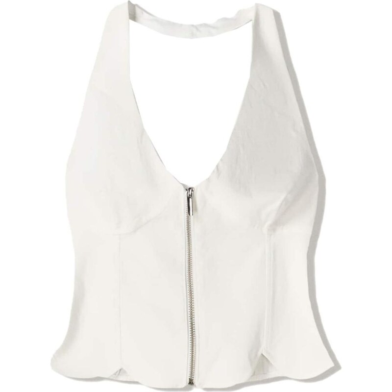 Bershka Top biela 65880831