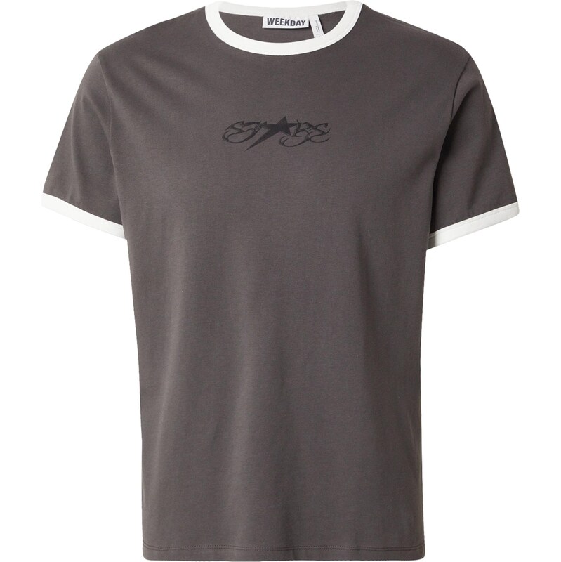 WEEKDAY Tričko sivá / čierna 64882516