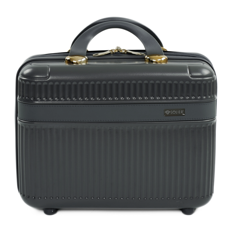 BASIC Tmavosivý malý cestovný kufrík Solier Nokiro NOKIRO STL976 GREY 64150024