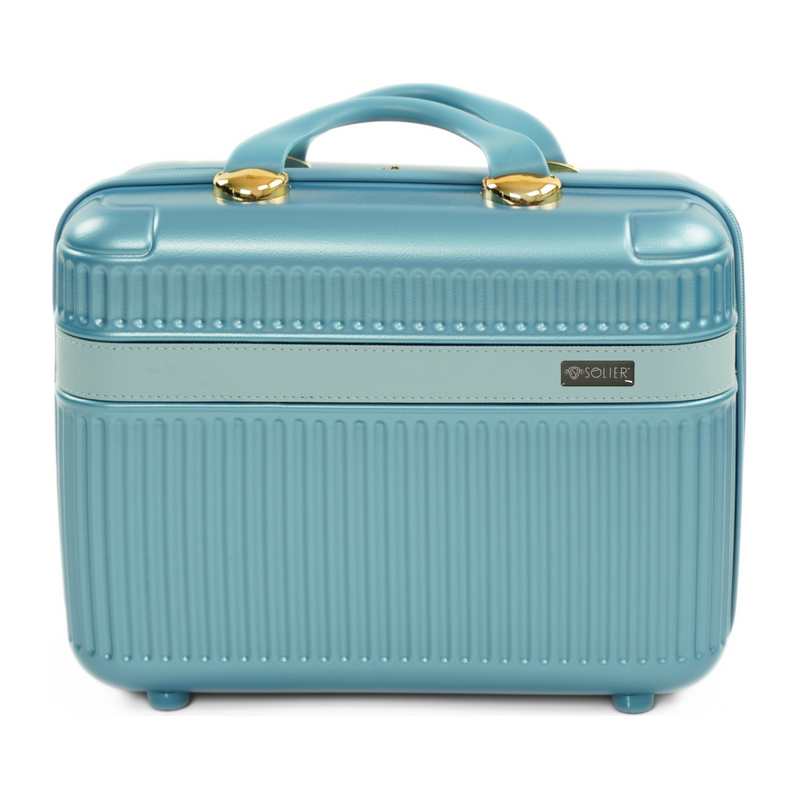 BASIC Modrý malý cestovný kufrík Solier Nokiro NOKIRO STL976 PINK BLUE 64150023