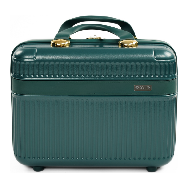 BASIC Tmavozelený malý cestovný kufrík Solier Nokiro NOKIRO STL976 64150026