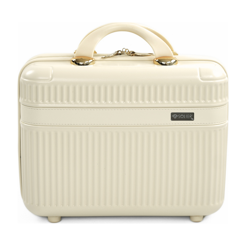 BASIC Svetlobéžový malý cestovný kufrík Solier Nokiro NOKIRO STL976 64150028