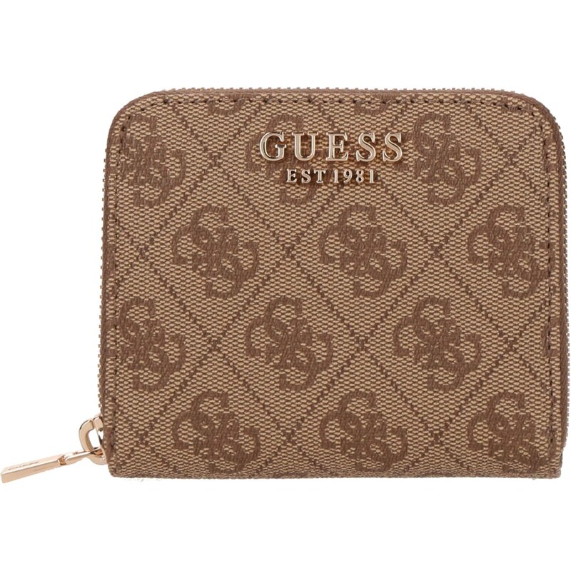 GUESS Peňaženka LAUREL II SLG SMALL ZIP AROUND farba ťavej srsti / 64153085