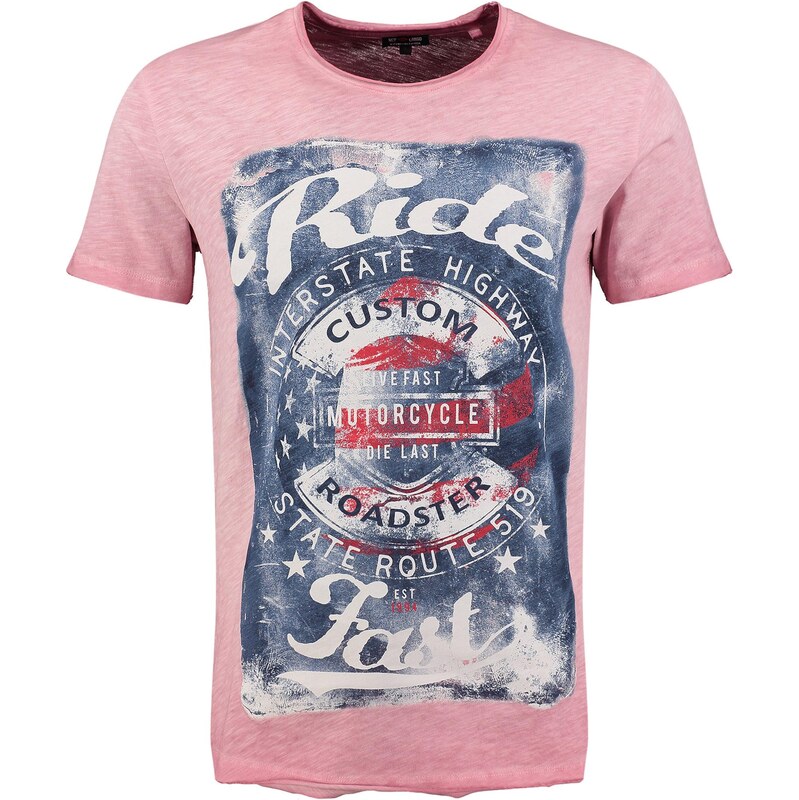 Key Largo Tričko Fast modrá denim / staroružová / červená / biela 64153162