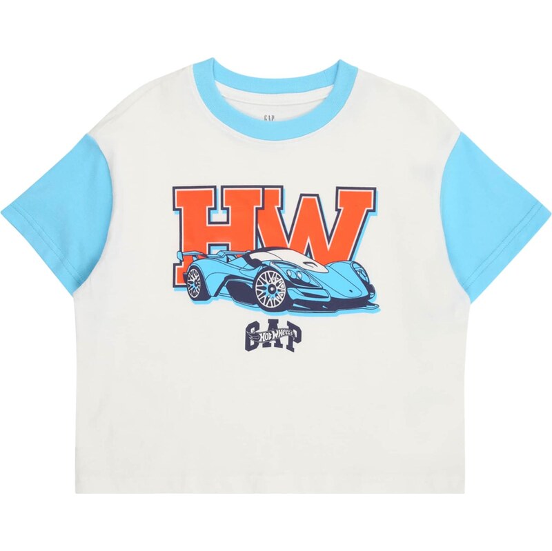 GAP Tričko azúrová / oranžová / čierna / biela 64153211