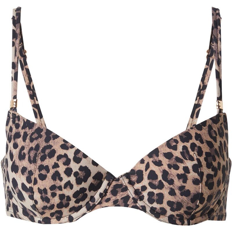 Hunkemöller Bikinový top Animalia hnedá / brokátová / čierna 66008292