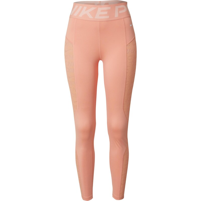 NIKE Športové nohavice pastelovo oranžová / biela 65655045