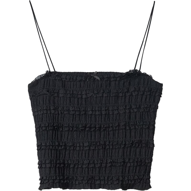 Bershka Top čierna 65881756