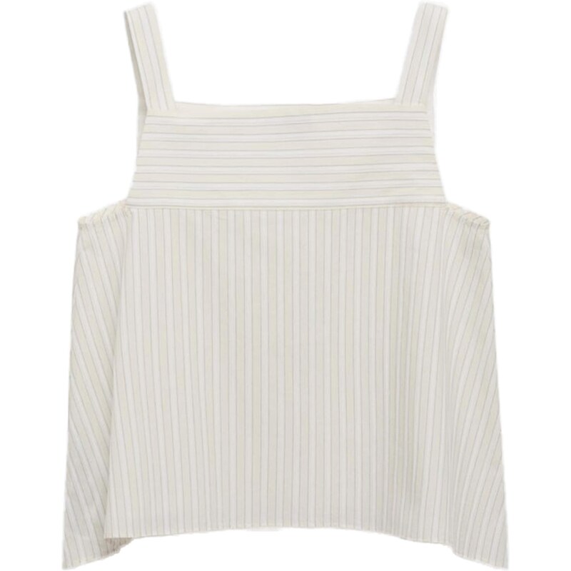 MANGO Top LIMON-H nebielená / čierna / biela 65881781