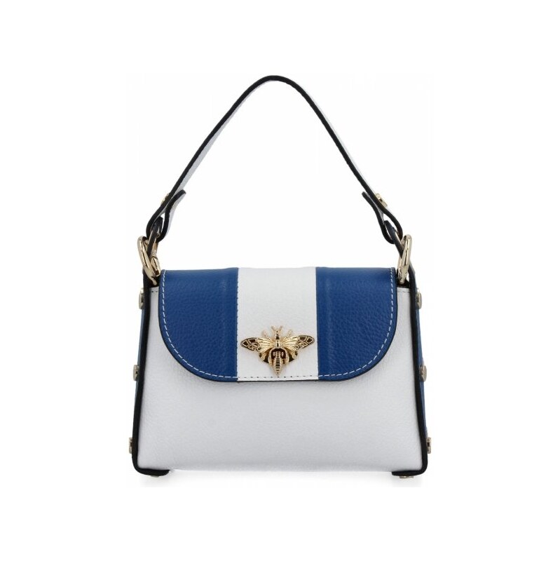 Kožené kabelka listonoška Vittoria Gotti biela 845-Bbinie 64155738