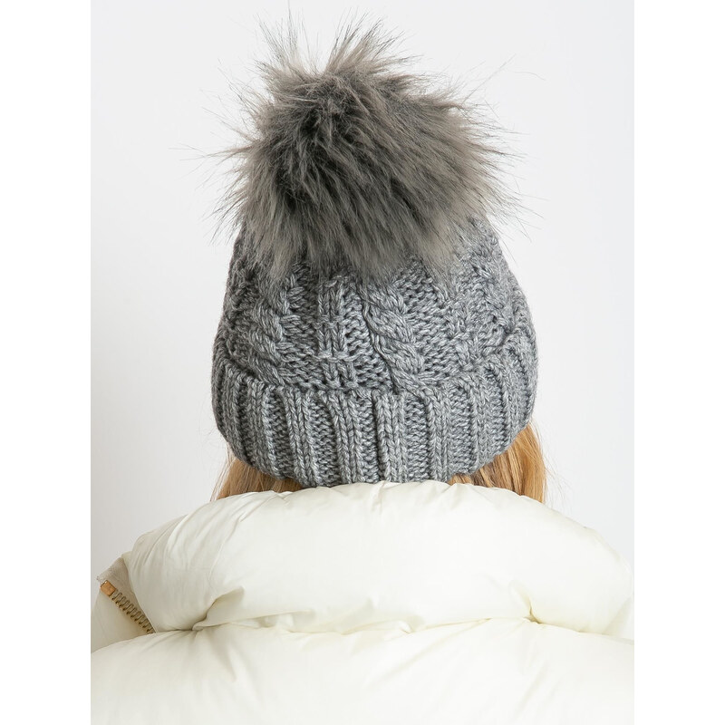 BASIC Šedá dámska čiapka so strapcom AT-CZ-1716501.36-gray 18688348